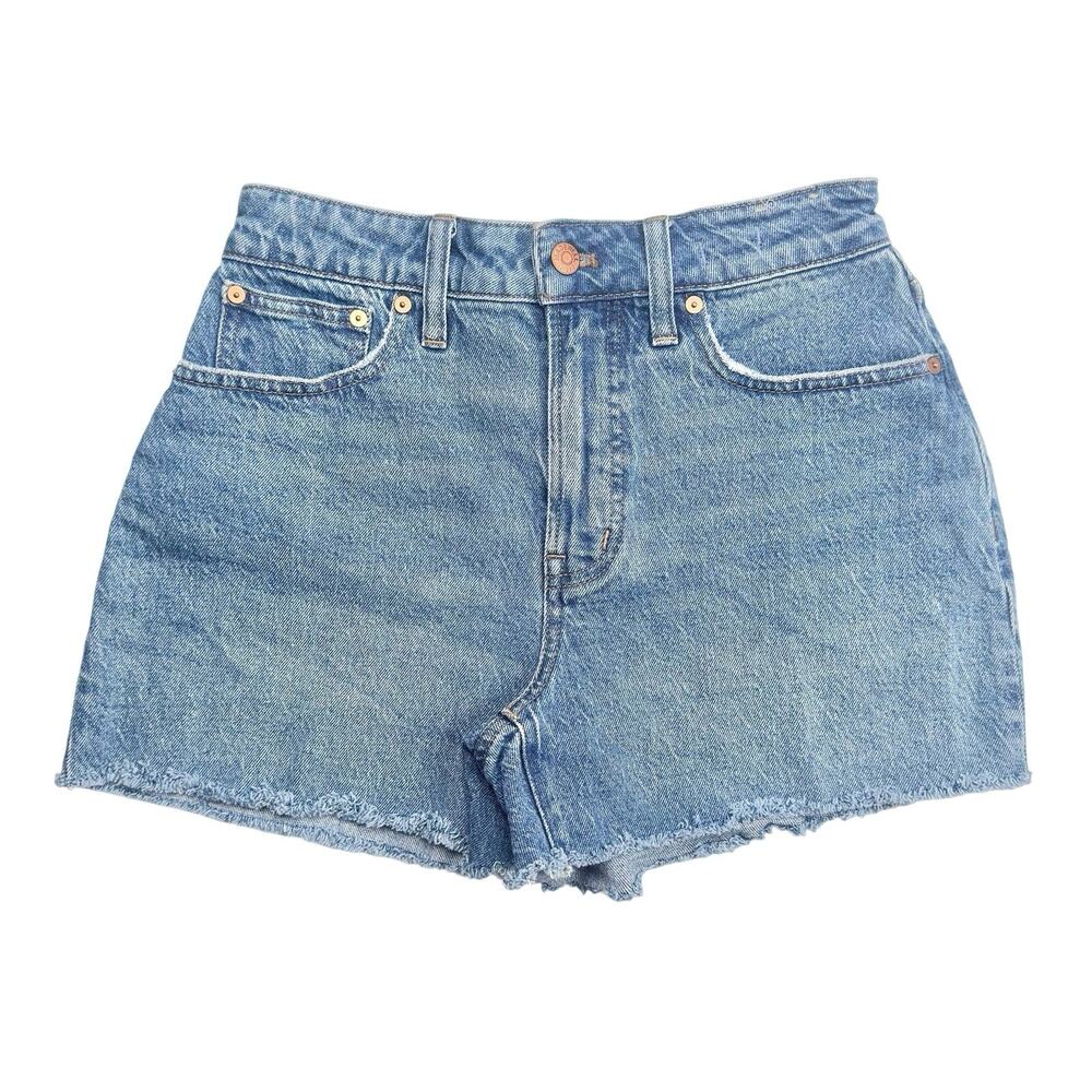 Madewell | Women | The Curvy Perfect Dewberry Cut Off Denim Jean Shorts | Sz 27 - Picture 2 of 13